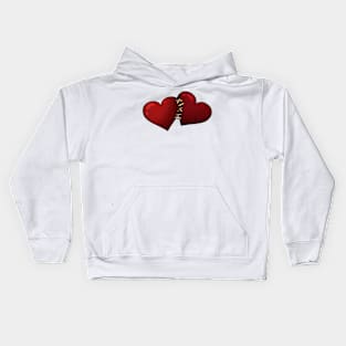 Two Stitched Hearts Kids Hoodie